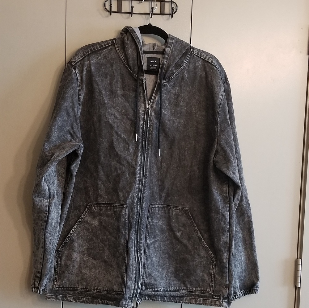 RVCA acid-wash Denim Jacket.